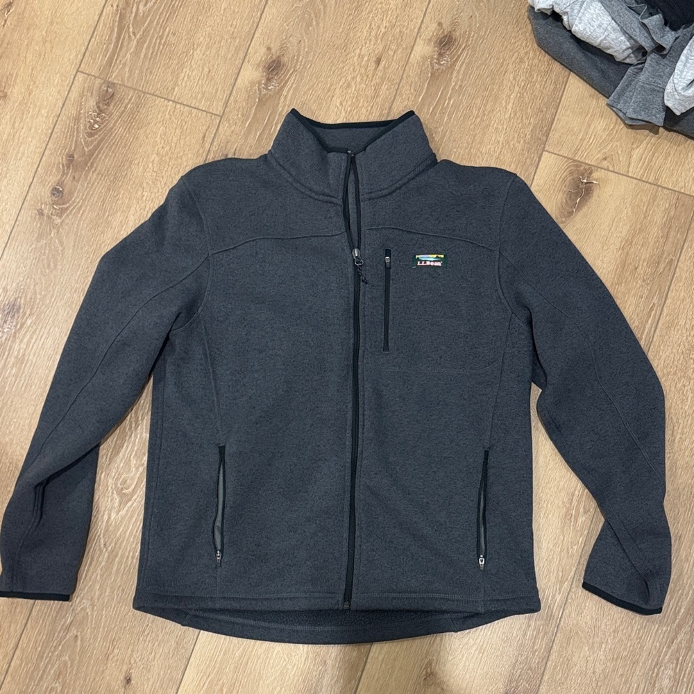 L.L. Bean Charcoal Slightly Fitted Jacket